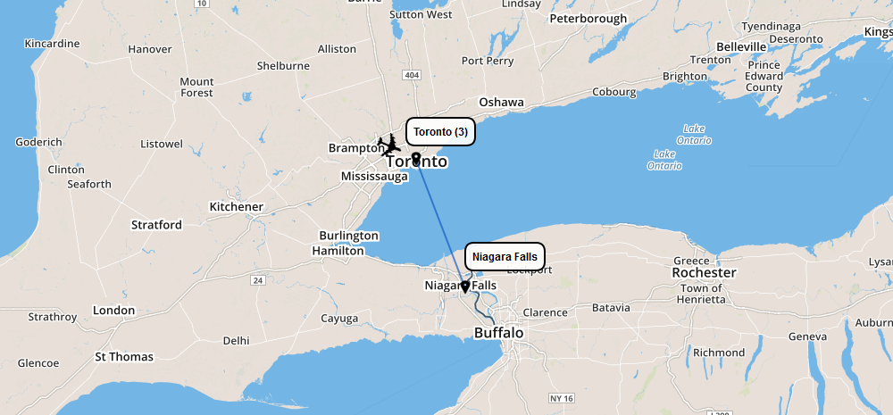 Toronto to Niagara Falls