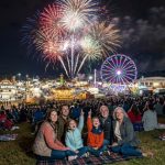 Families watching nightly fireworks light up the sky above the Georgia National Fairgrounds in Perry during the Georgia National Fair 2026
